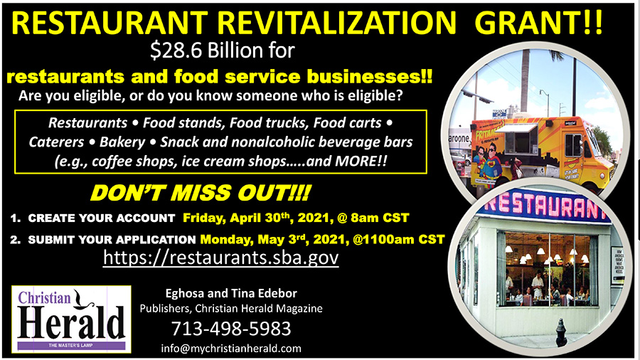Restaurant Revitalization Grant
